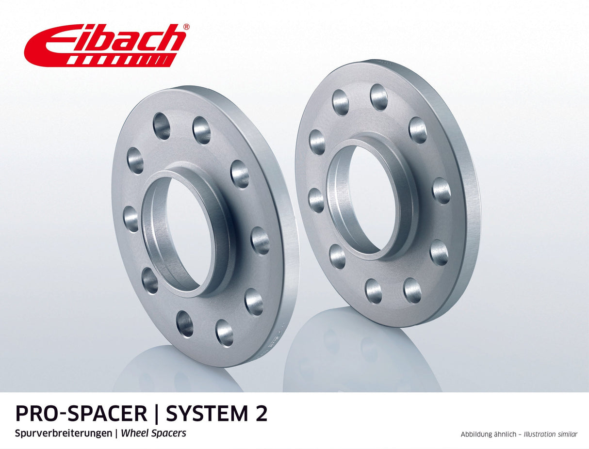 Eibach 15mm Wheel Spacers with centering collar and pass-through system for improved vehicle handling and performance.