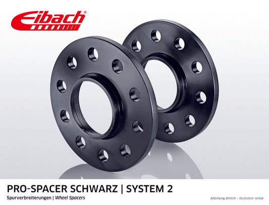 Eibach 15mm Black Wheel Spacers, 120x5, 74mm CB, M12x1.5