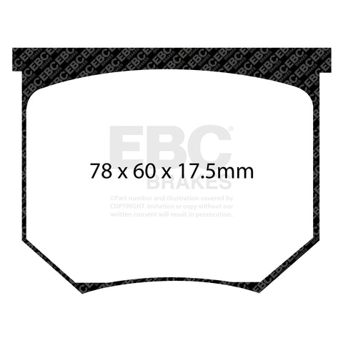 EBC Yellowstuff 4000 Series Street and Track Brake Pad Set (DP4035R) Image 3