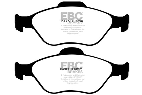 EBC Greenstuff 2000 Series Sport Brake Pad Set (DP21972) Image 1