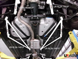 Ultra Racing Subaru Outback 09+ Ultra-R 2x 3-Point Rear Side Bars 1491P UR-RS6-1491P