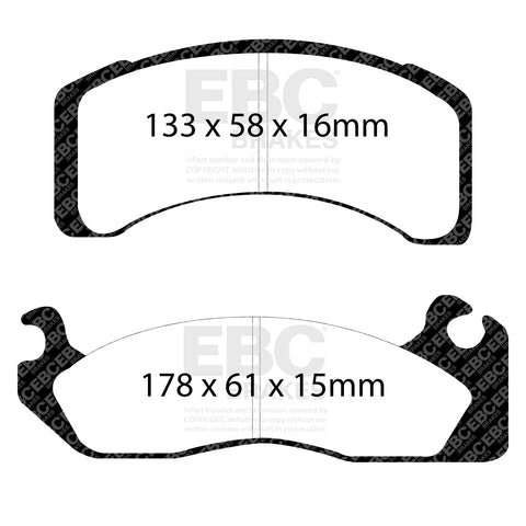 EBC Ultimax OE Replacement Brake Pad Set (DP1159) Image 3