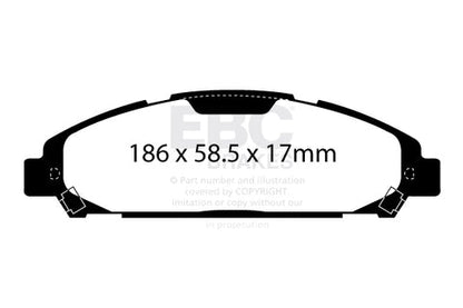 EBC Redstuff 3000 Series Sport Brake Pad Set (DP33039C) Image 1