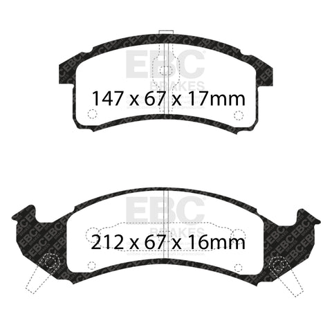 EBC Redstuff 3000 Series Sport Brake Pad Set (DP31271C) Image 4