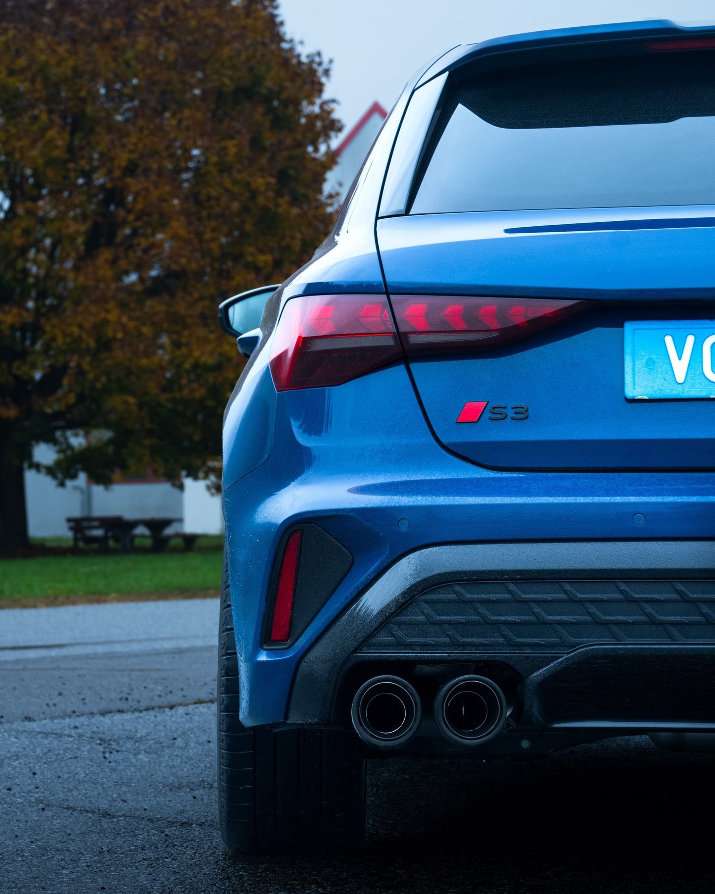 GPF Back Exhaust System for Audi S3 Limo Facelift GY (MY 2024-) Racing Rear Silencer | 4x 100mm Titanium Black Tips