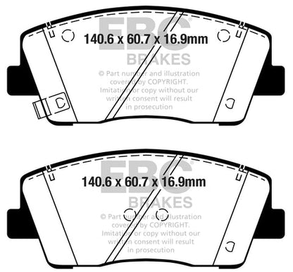 EBC Greenstuff 2000 Series Sport Brake Pad Set (DP22358) Image 1