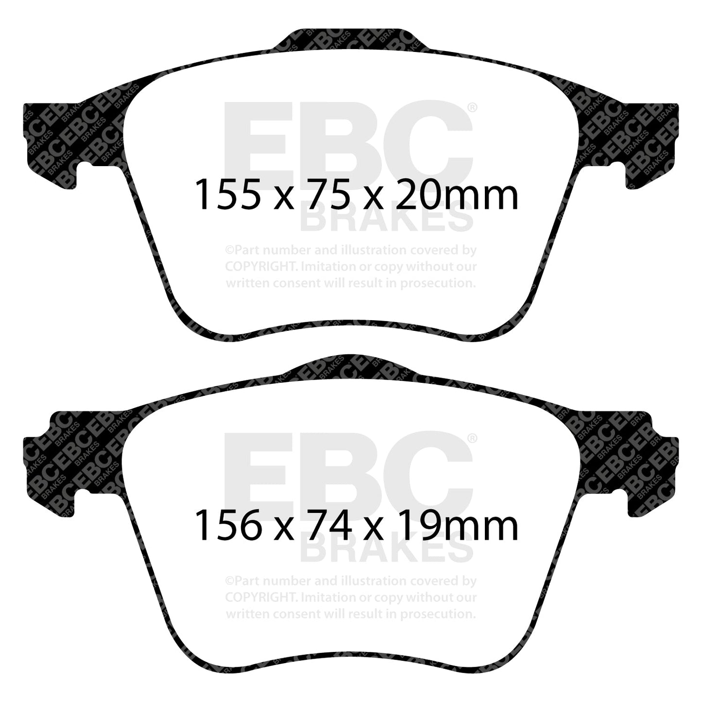 EBC Yellowstuff 4000 Series Street and Track Brake Pad Set (DP41690R)