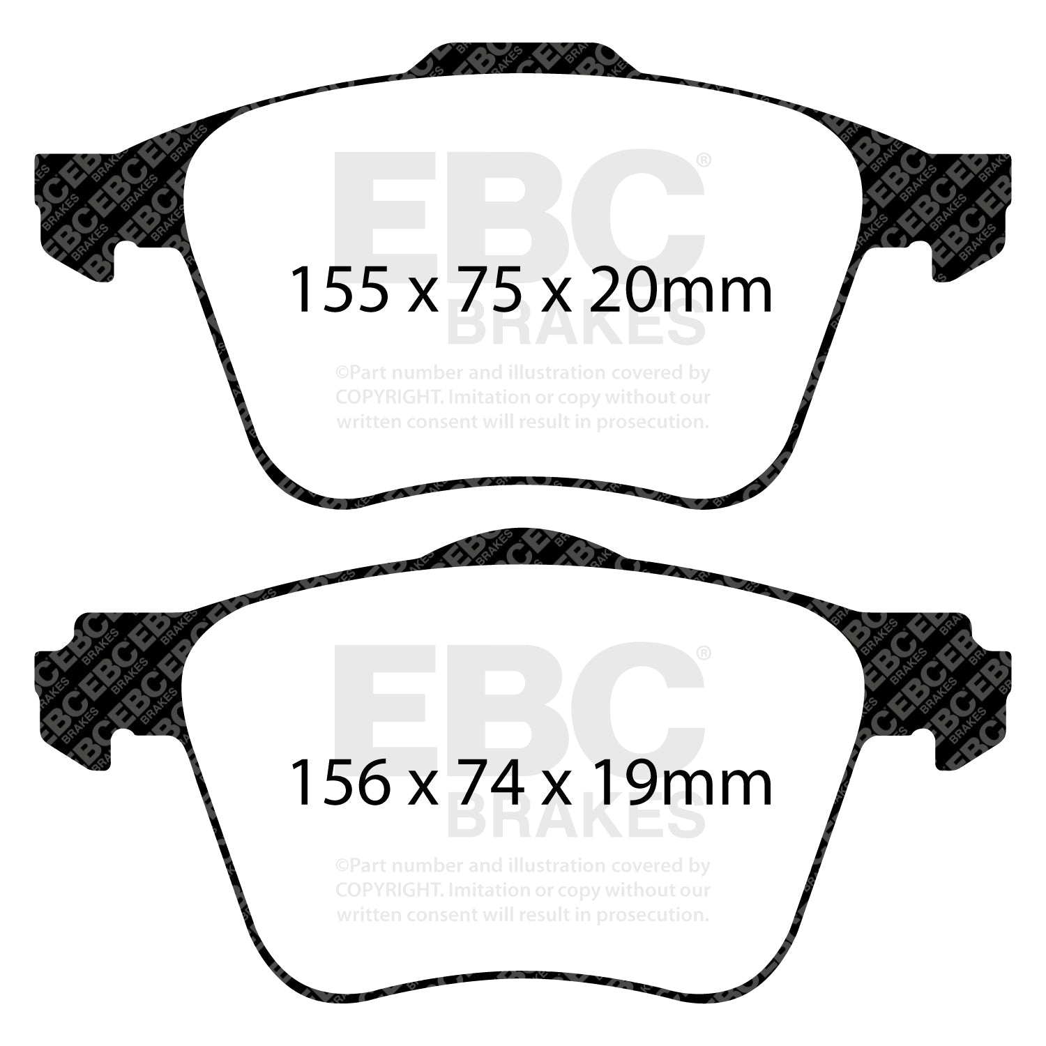 EBC Yellowstuff 4000 Series Street and Track Brake Pad Set (DP41690R)