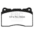 EBC Racing RP-X Track and Race Brake Pads (DP81210RPX) Image 1
