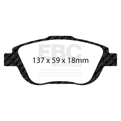 EBC Greenstuff 2000 Series Sport Brake Pad Set (DP22073) Image 3