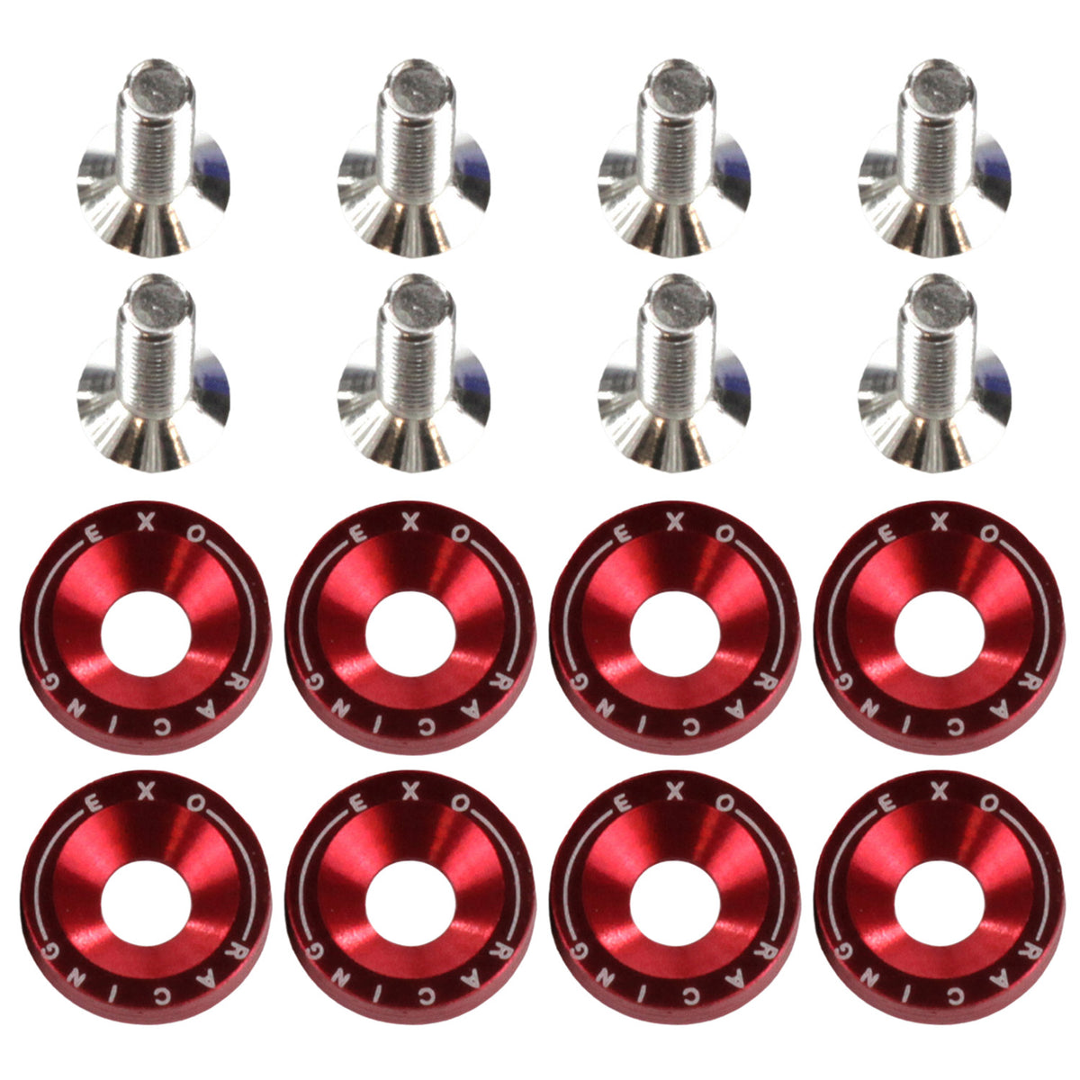 Exoracing Dress Up Bolt and Washer Kit M6x1.0 - Red
