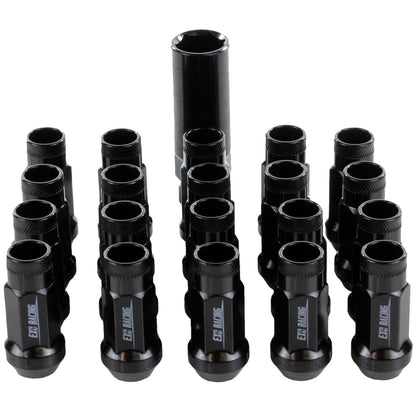 20 x Exoracing Wheel Nuts Forged Steel or Aluminium - Forged Steel / Black / M12x1.5