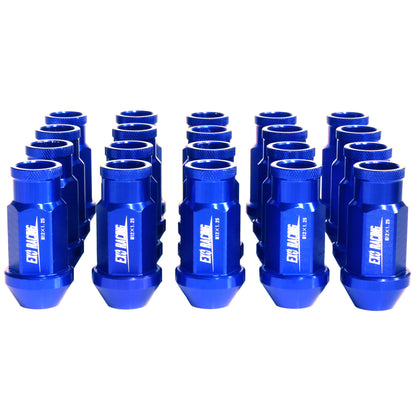 20 x Exoracing Wheel Nuts Forged Steel or Aluminium - Aluminium / Blue / M12x1.25