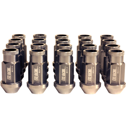 20 x Exoracing Wheel Nuts Forged Steel or Aluminium - Aluminium / Grey / M12x1.25