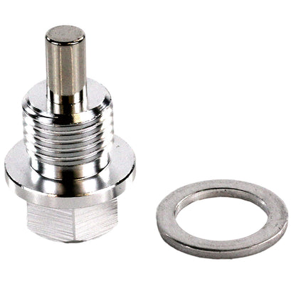 Exoracing Billet Aluminium Magnetic Sump Plug - Silver / M12x1.25