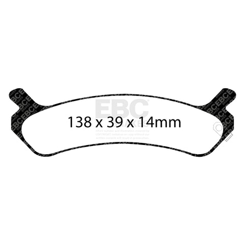 EBC Ultimax OE Replacement Brake Pad Set (DP1017) Image 1