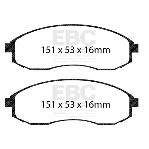 EBC Ultimax OE Replacement Brake Pad Set (DP1489) Image 3