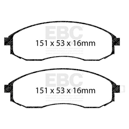 EBC Ultimax OE Replacement Brake Pad Set (DP1489) Image 3