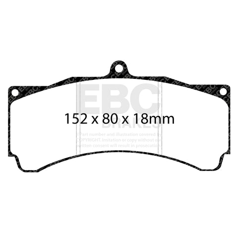 EBC Racing RP-X Track and Race Brake Pads (DP8005RPX) Image 2