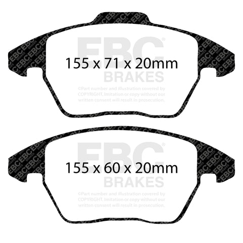 EBC Greenstuff 2000 Series Sport Brake Pad Set (DP22052) Image 4