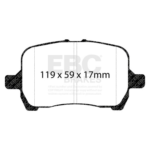 EBC Greenstuff 2000 Series Sport Brake Pad Set (DP21763) Image 3