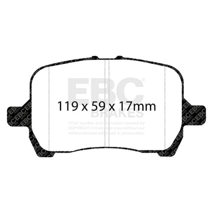 EBC Greenstuff 2000 Series Sport Brake Pad Set (DP21763) Image 3