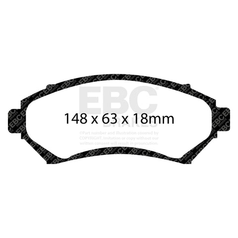 EBC Redstuff 3000 Series Sport Brake Pad Set (DP31100C) Image 4