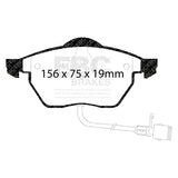 EBC Greenstuff 2000 Series Sport Brake Pad Set (DP2836) Image 3