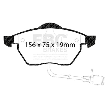 EBC Redstuff 3000 Series Sport Brake Pad Set (DP3836C) Image 2