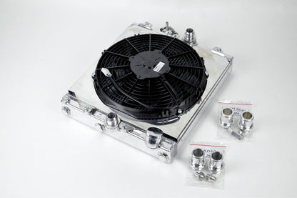 CSF Half Radiator with Fan & Shroud for Honda Civic EG / EK & Mitsubishi Evo VII-IX - image 2