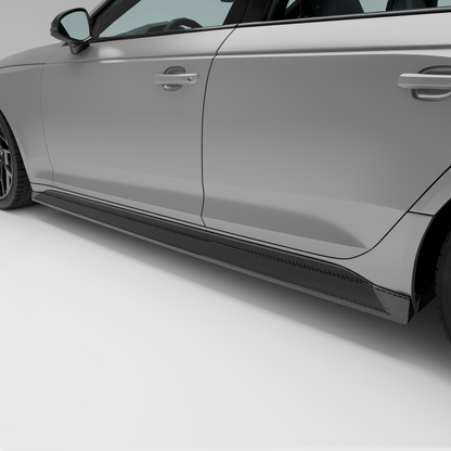 Revozport Carbon Fibre Side Skirts for Audi RS4 B9.5 Facelift