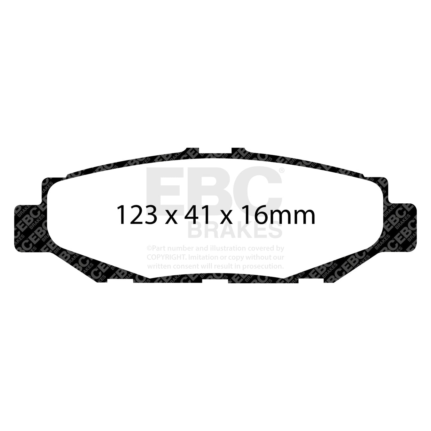 EBC Redstuff 3000 Series Sport Brake Pad Set (DP3848C) Image 4