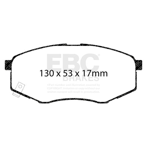 EBC Ultimax OE Replacement Brake Pad Set (DP1866) Image 3
