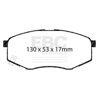 EBC Greenstuff 2000 Series Sport Brake Pad Set (DP21866) Image 3
