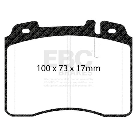 EBC Yellowstuff 4000 Series Street and Track Brake Pad Set (DP4927R)