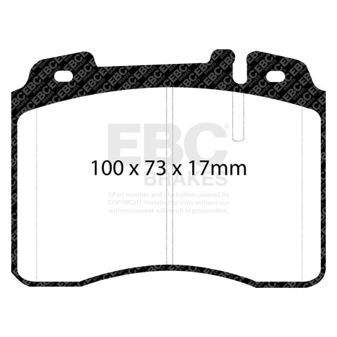 EBC Redstuff 3000 Series Sport Brake Pad Set (DP3927C) Image 4
