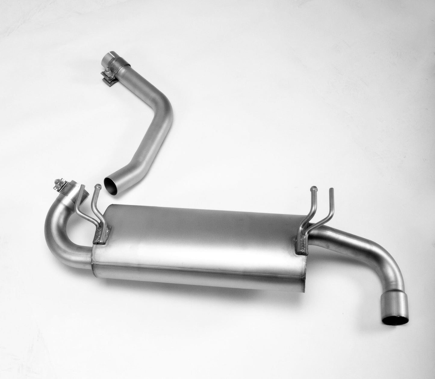 Sport Exhaust Bundle for Suzuki Jimny Connection Tube | 102mm Chrome Straight Cut Tip (#1)