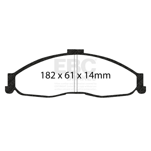 EBC Redstuff 3000 Series Sport Brake Pad Set (DP31239C) Image 1