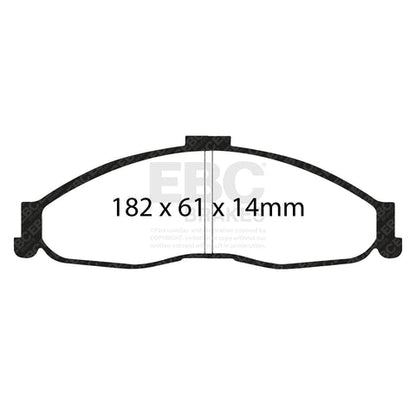 EBC Redstuff 3000 Series Sport Brake Pad Set (DP31239C) Image 1