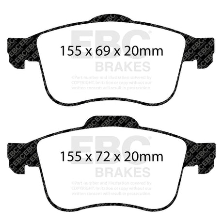EBC Brakes Pad and Disc Kit (PDKF062) Image 2