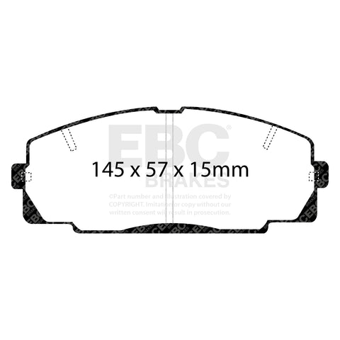 EBC Yellowstuff 4000 Series Street and Track Brake Pad Set (DP4722R) Image 3