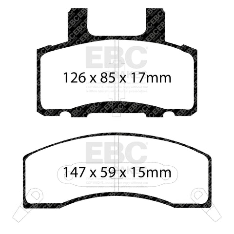 EBC Greenstuff 6000 Series Truck and SUV Brake Pad Set (DP61274) Image 1