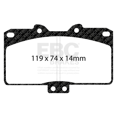 EBC Redstuff 3000 Series Sport Brake Pad Set (DP31097C) Image 4