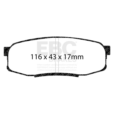 EBC Yellowstuff 4000 Series Street and Track Brake Pad Set (DP41816R) Image 4