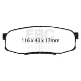 EBC Orangestuff 9000 Series Race Brake Pad Set (DP91816) Image 3