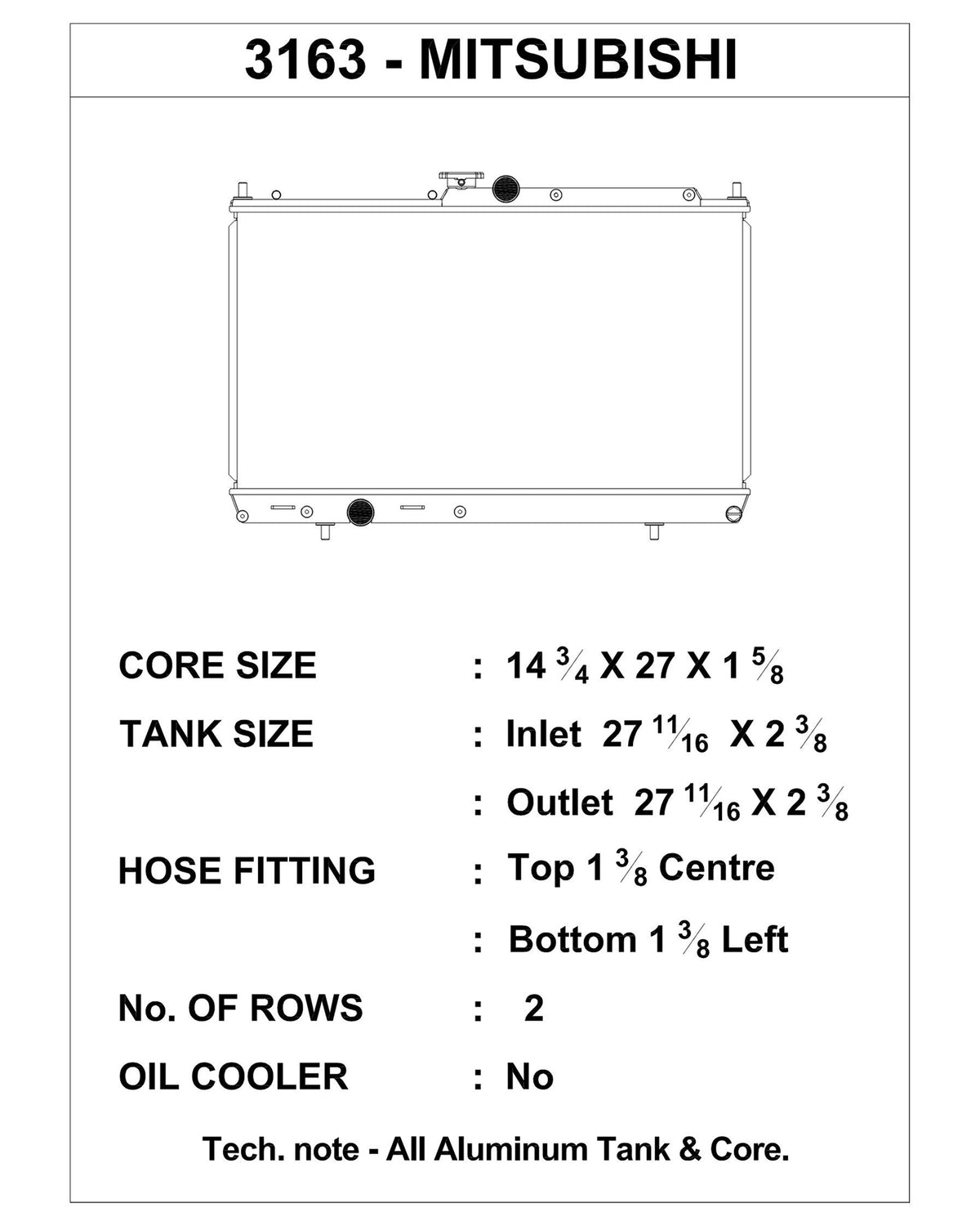 CSF All-Aluminium Radiator for Mitsubishi Lancer Evo VII, VIII & IX (Manual) - image 5