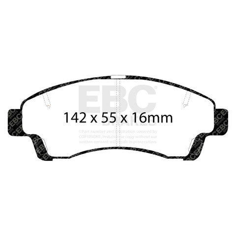 EBC Ultimax OE Replacement Brake Pad Set (DP1189) Image 1