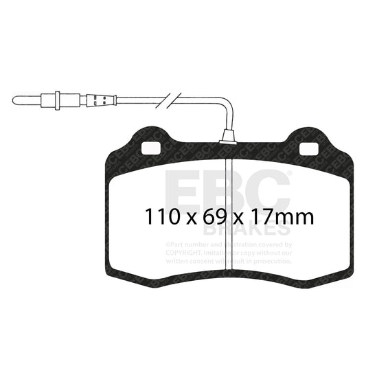 EBC Ultimax OE Replacement Brake Pad Set (DP1031/2) Image 2