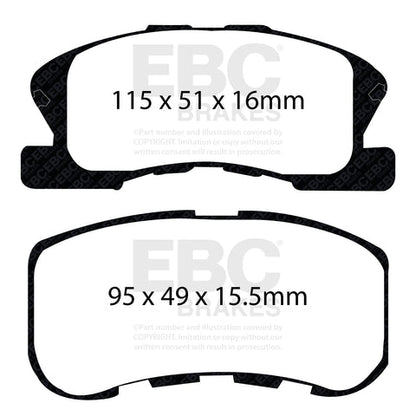 EBC Ultimax OE Replacement Brake Pad Set (DP1217) Image 2