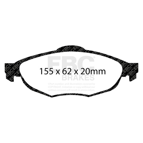 EBC Greenstuff 2000 Series Sport Brake Pad Set (DP21611) Image 1